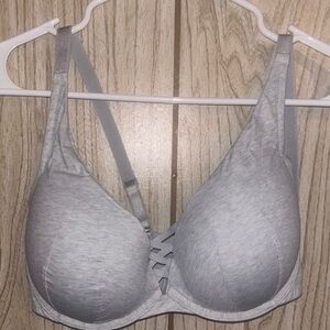torrid Light Gray Lace-Up Front Padded Bra